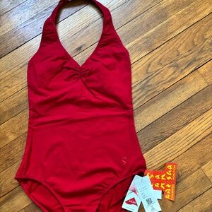 Women's red Sansha Signature leotard